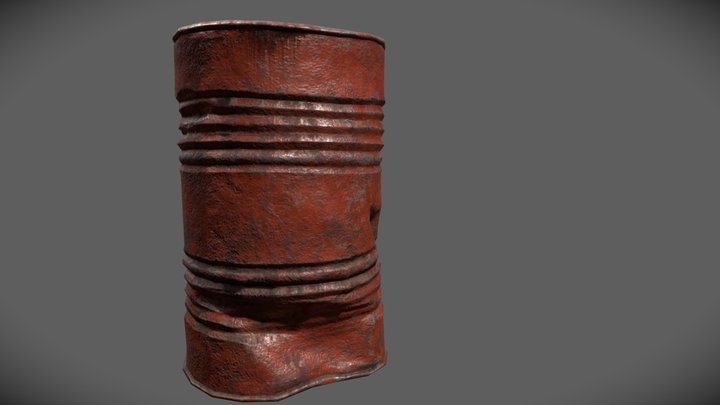 Oil Drum 3D Model