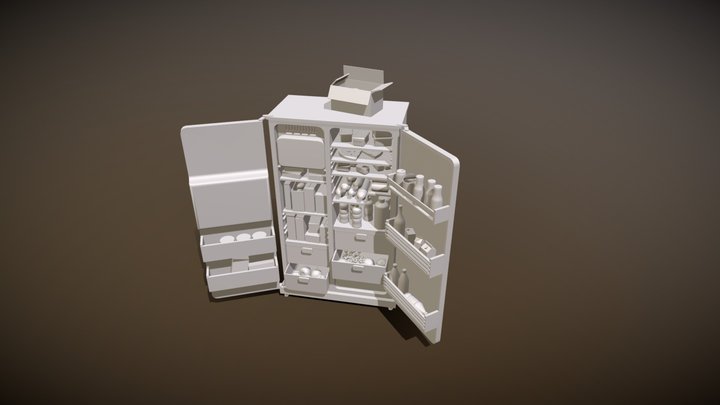 Fridge Second Scene 3D Model