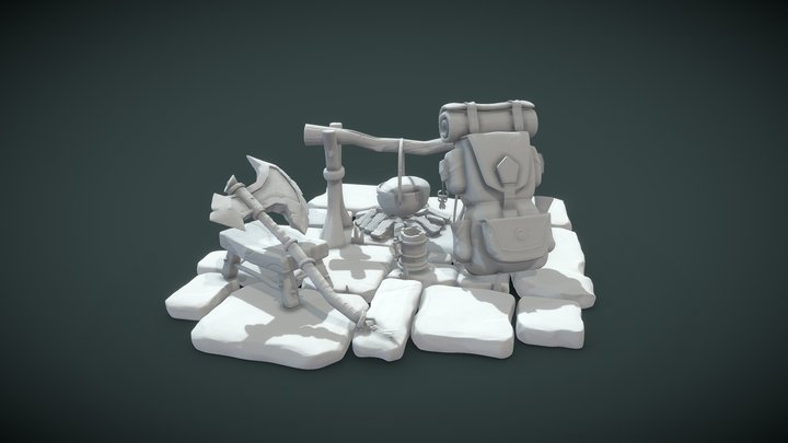 Adventurer's Camp - The Final Journey 3D Model