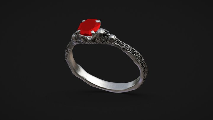 Solitário Hard Skull 3D Model