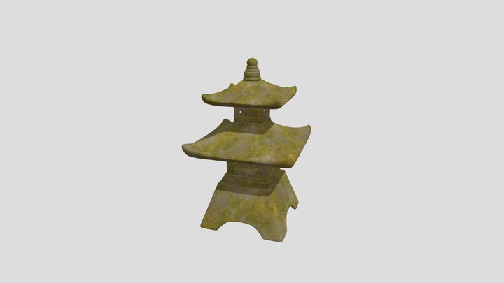 Japanese Toro Lantern 3D Model