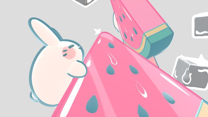 Bunny Melon 3D Model