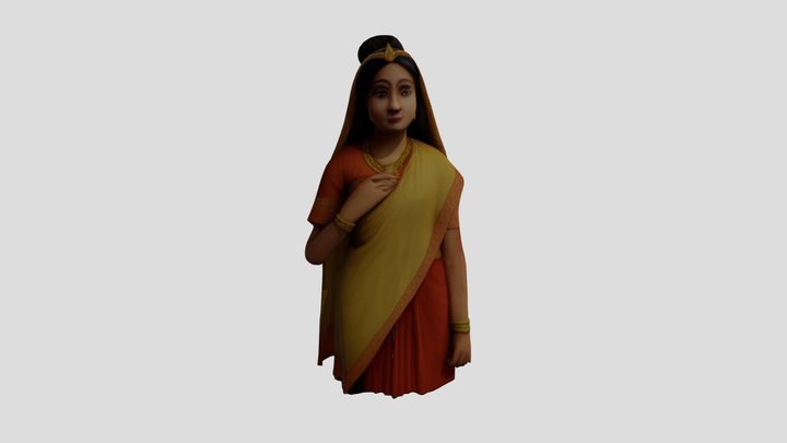 Goddess Sita 3D Model