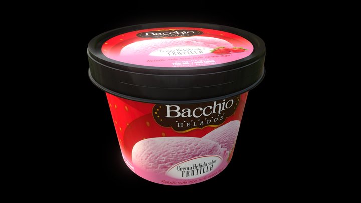 BACCHIO 750ml FRUTILLA 3D Model