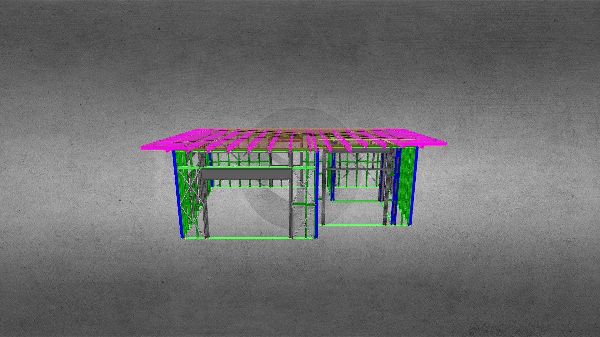 truss 3d scene