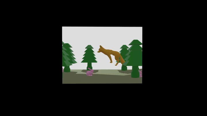SKETCH 1 | "HUNTER HUNTED" - 3D DIORAMA 3D Model