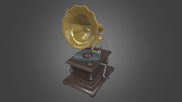 Gramophone 3D Model