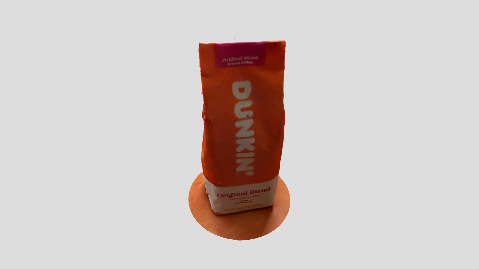 a bag of Dunkin Donuts coffe