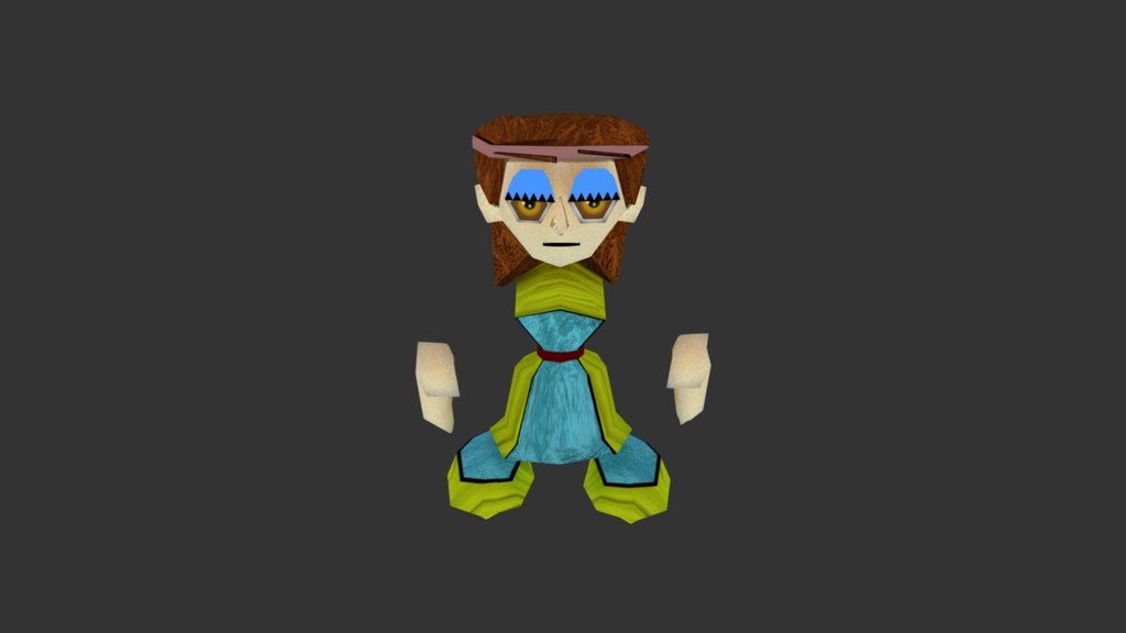 Extremely low poly Ancient Jewish Woman