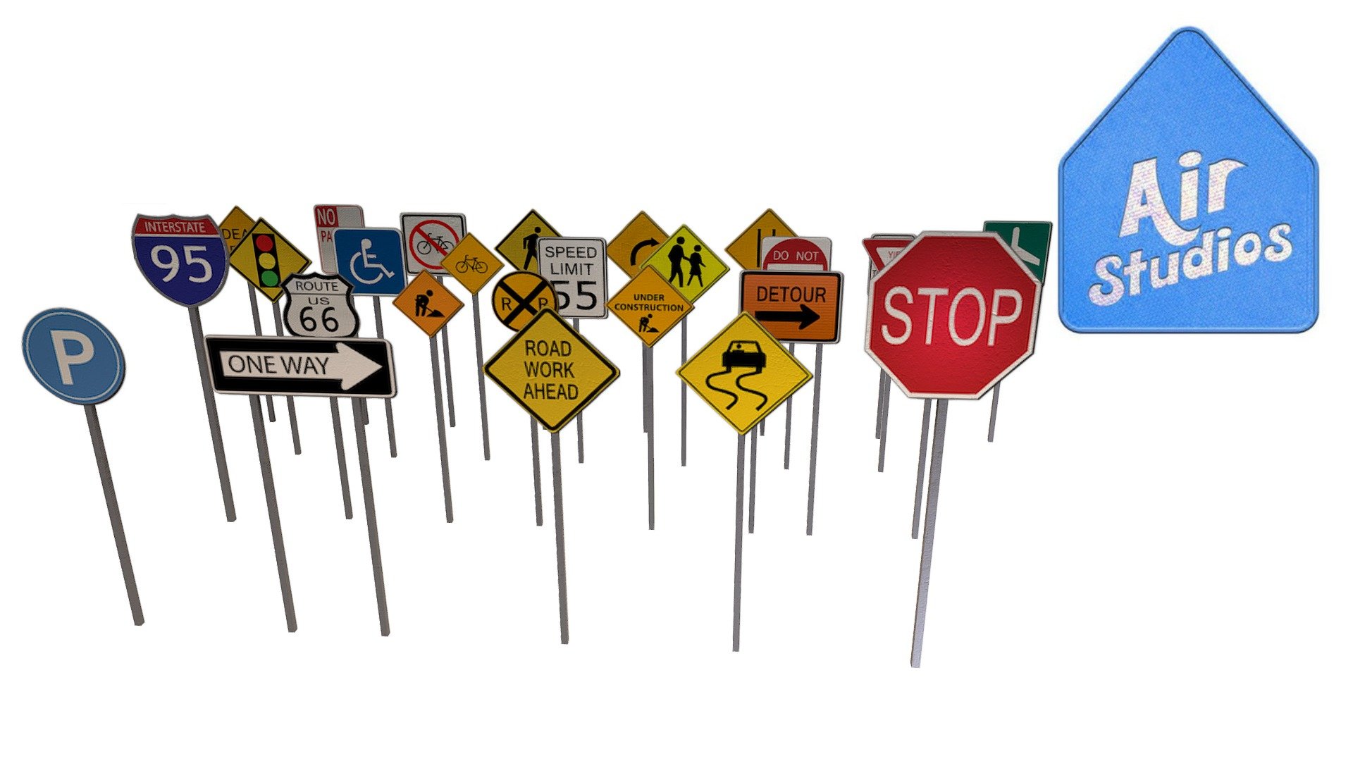Road Signs (27 Pack)