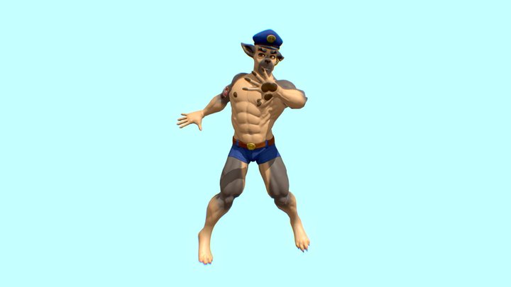 Buff Doggo dude posed 3D Model