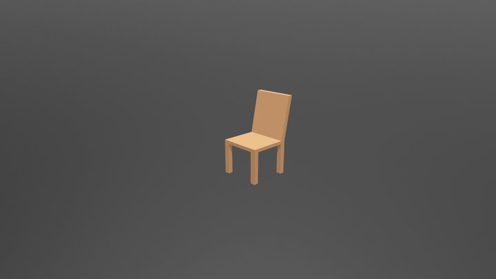 Wooden Chair 3D Model