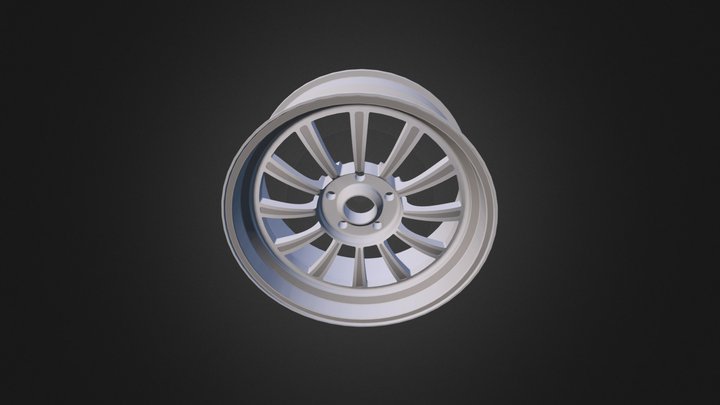 Wheel Rim 17in 12 Spoke 3D Model
