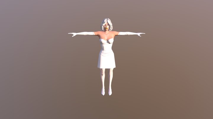 white lady 3D Model