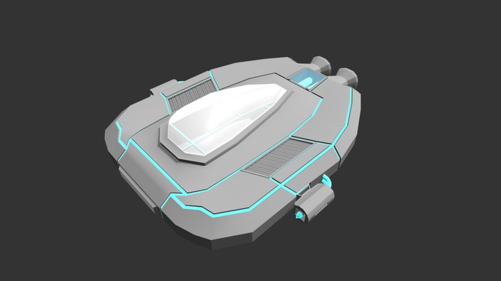 Small Ship - Draft 1 3D Model