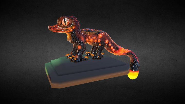 Glowtail Gecko 3D Model