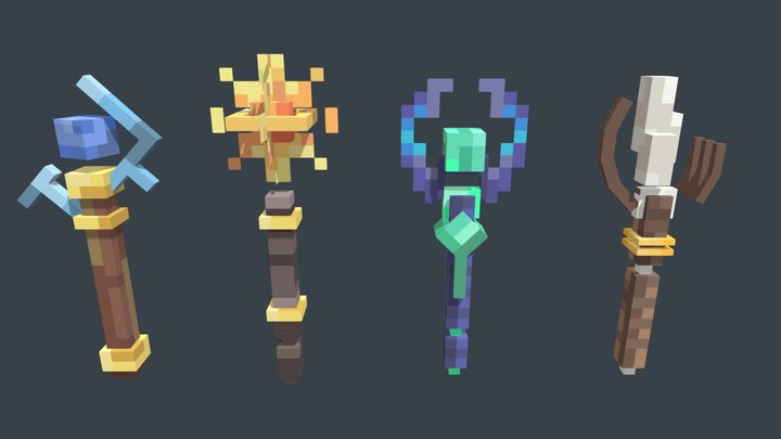 [1] Wands*4 | minecraft 3D Model