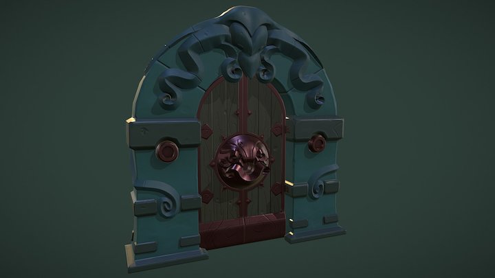 Dungeon Gate 3D Model
