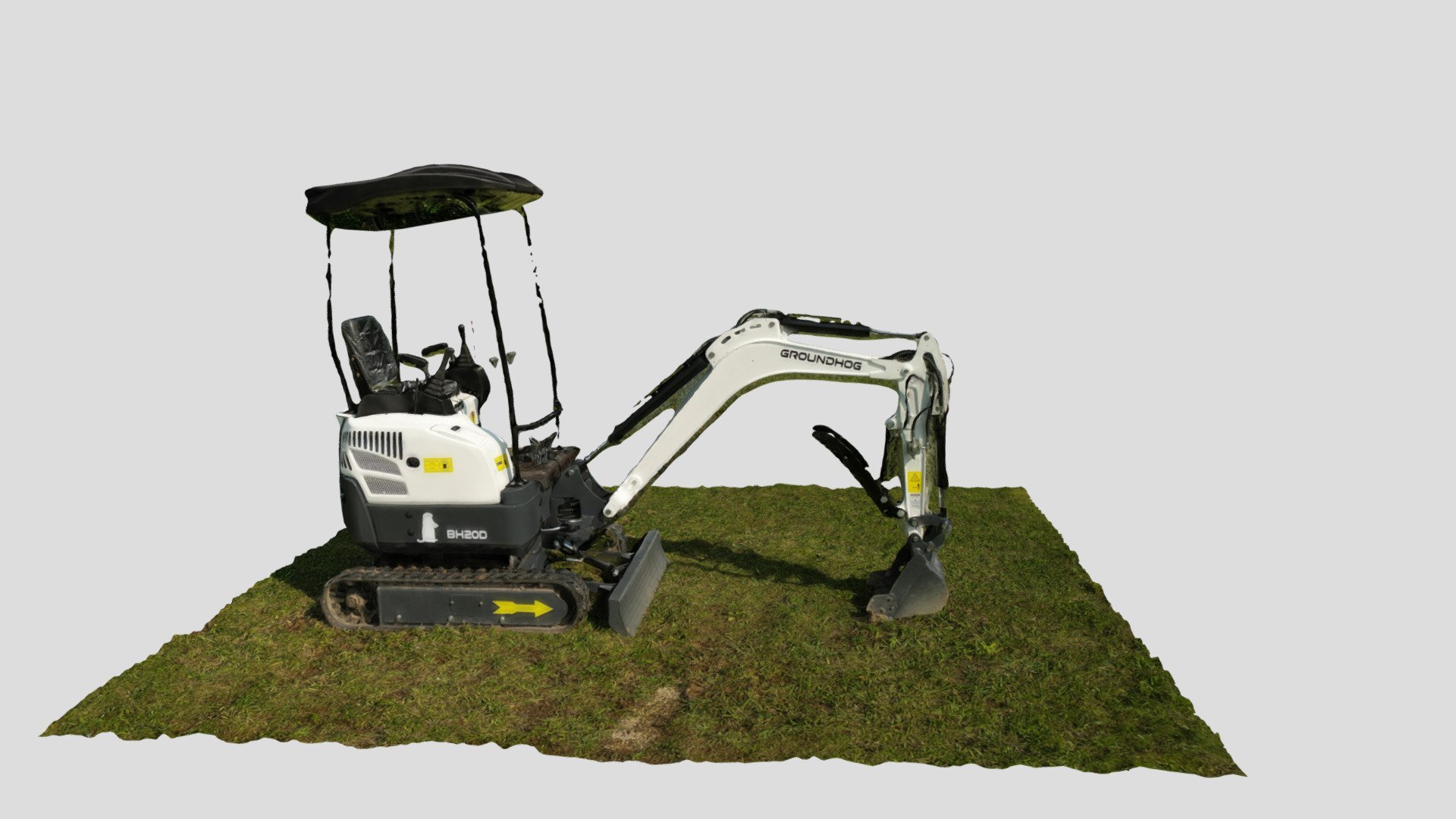 Rough Draft of Groundhog BH20 Pro Excavator 3D model by mrwrightphoto