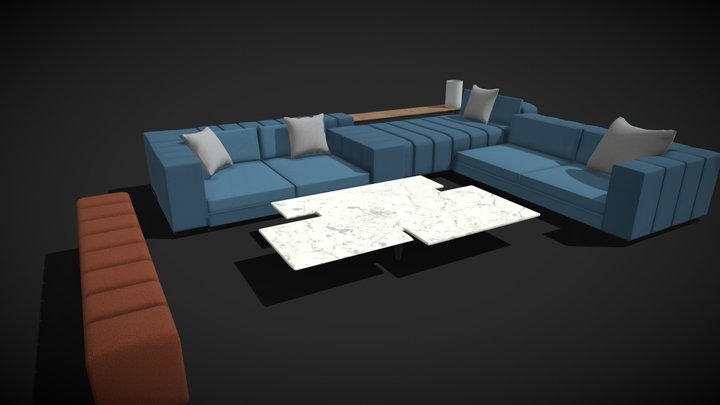 Sofa Set 3D Model