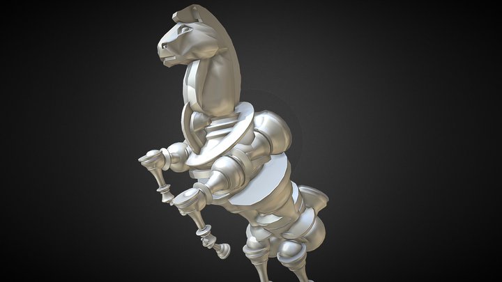 Horse with pieces 3D Model
