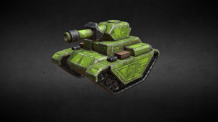 Low Poly Tank 3D Model