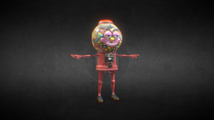 CHICLETEIRA BICICLETEIRA 3D model T-pose 3D Model