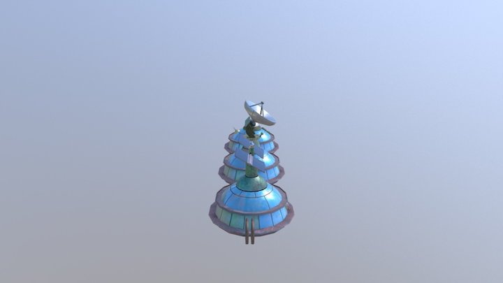 Moon Dome Blue 3D Model