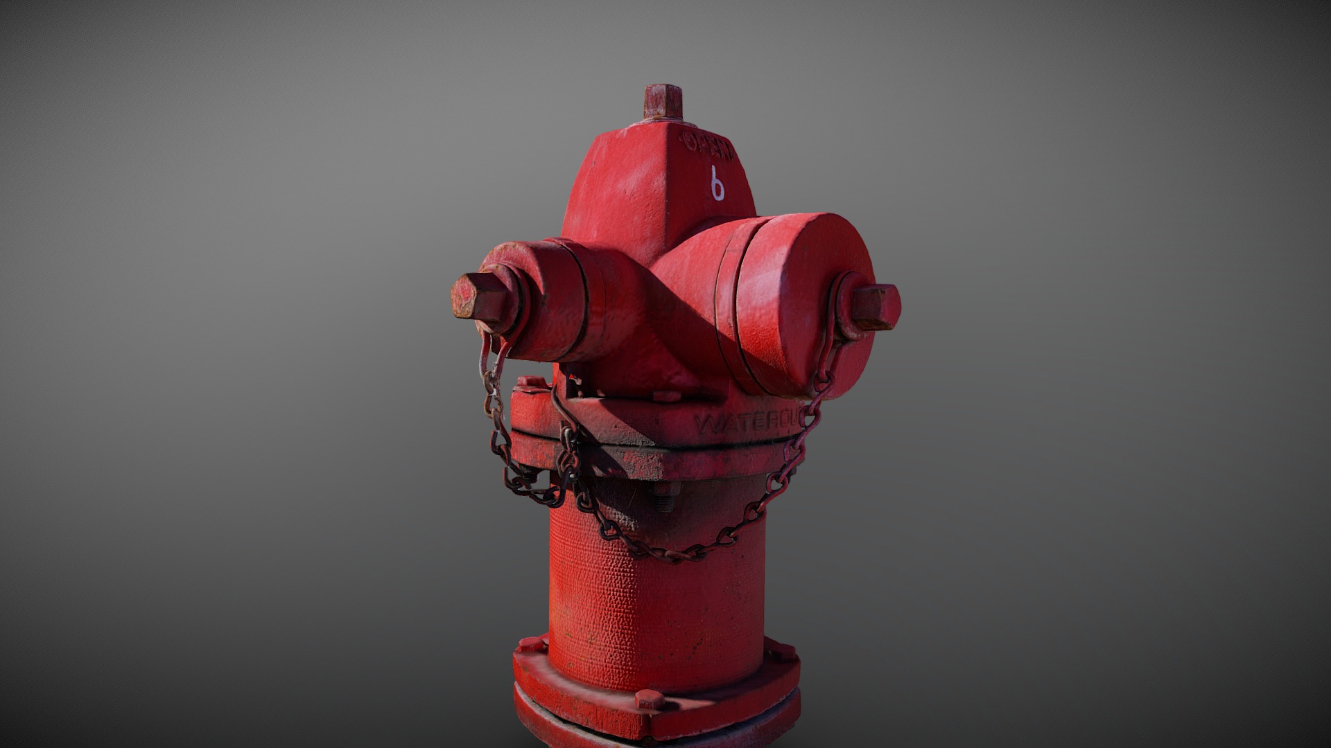 3D model Red Fire Hydrant - This is a 3D model of the Red Fire Hydrant. The 3D model is about a red fire hydrant.