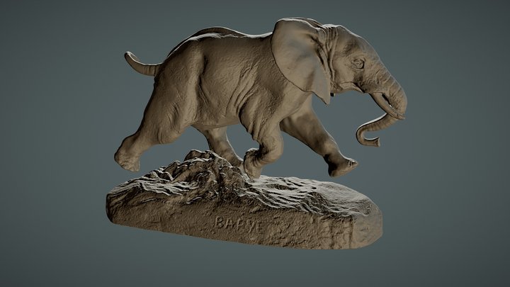 V&A Senegalese Elephant 3D Model