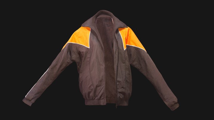 Black sports jacket with orange parts - 3D scan – Modello 3D gratuito STL