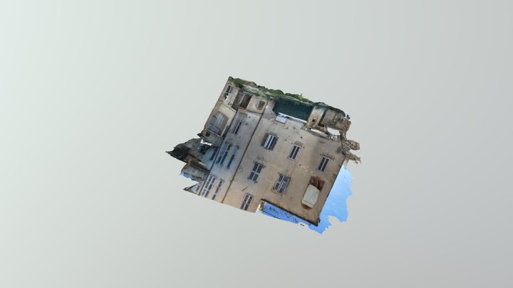 Palazzo su Corso Marconi, cortile 01 3D Model