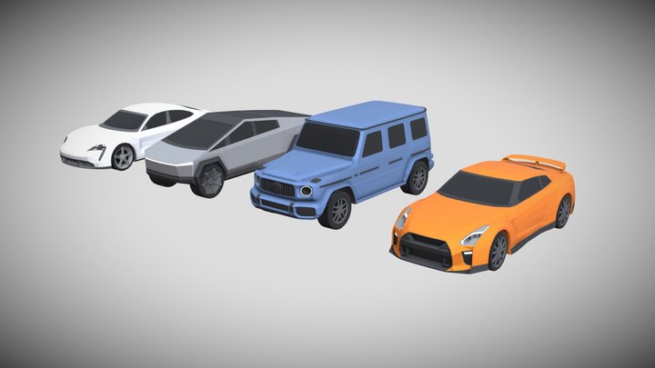 LowPoly Car Pack (Free) 3D Model