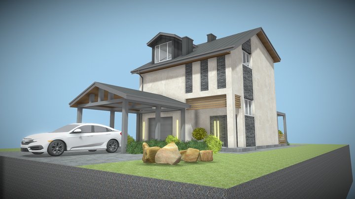 Світла колона 3D Model