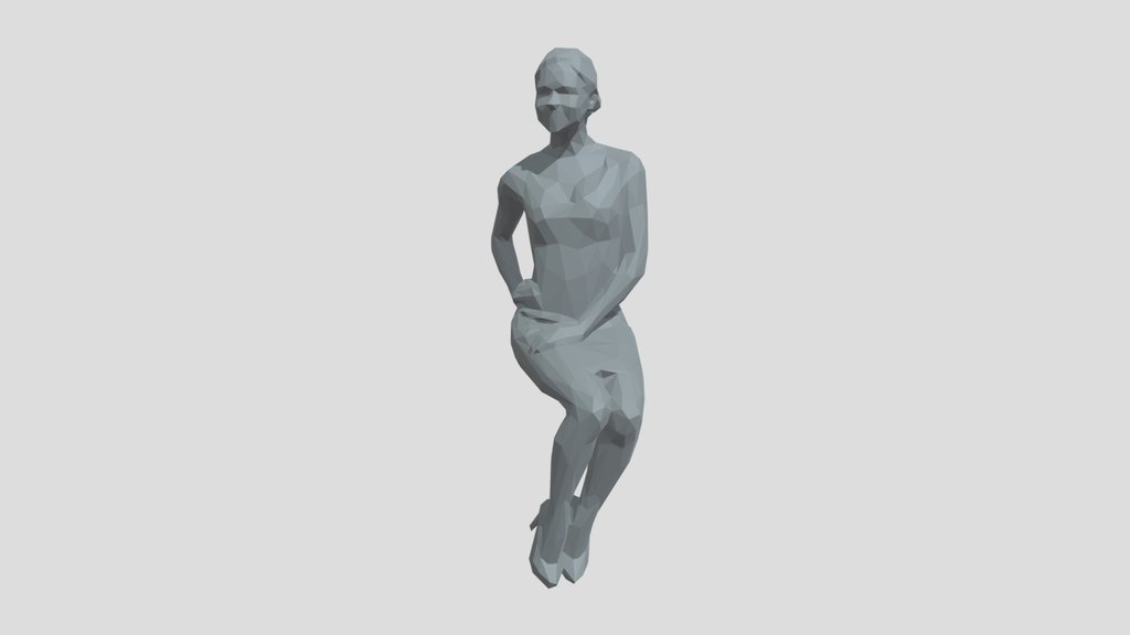 Lowpoly Female Sitting