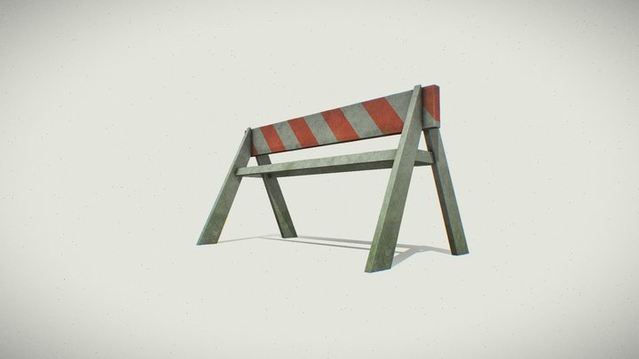 Post-apocalyptic road fence 3D Model