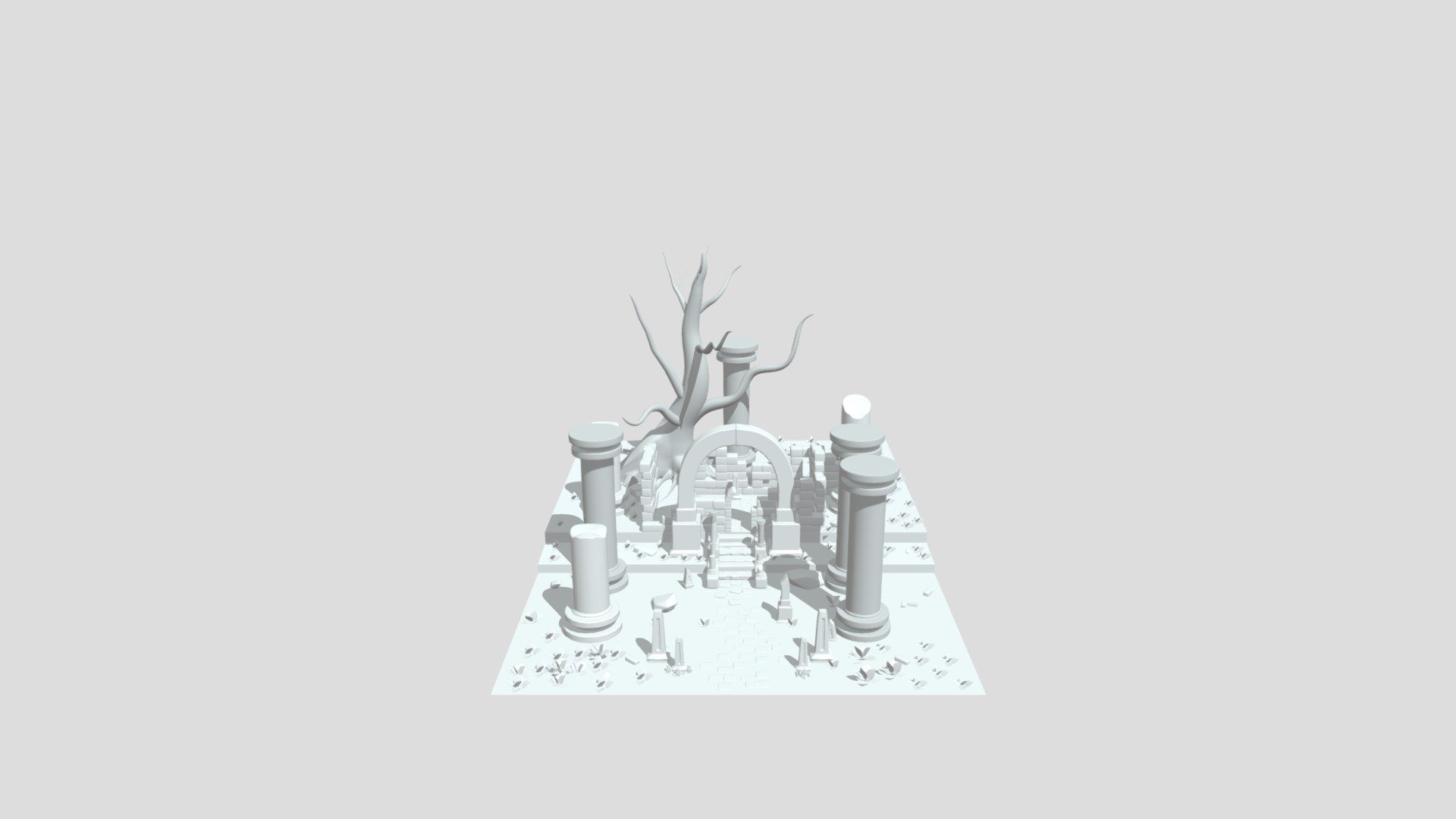 Modular Environment - Ruin [Portfolio IV] - 3D model by gameonjess ...