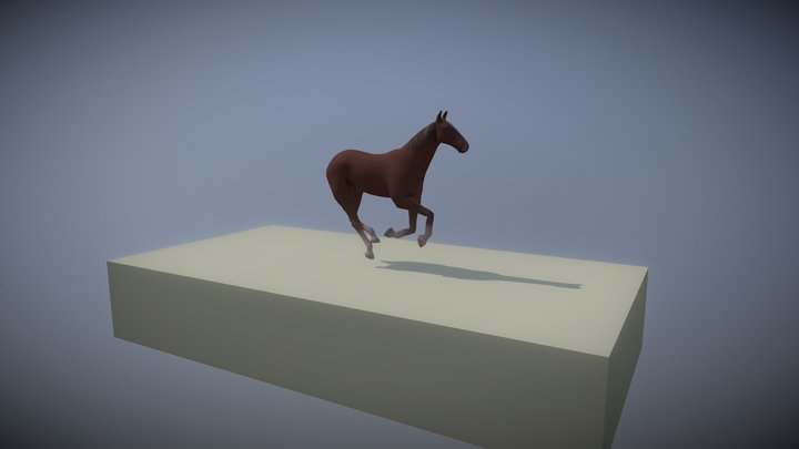 Horse Run Animation 3D Model