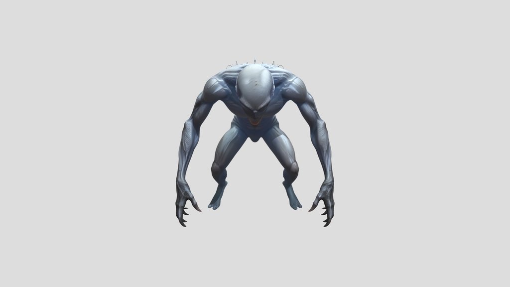 Realistic Horror Creature Monster 3D Model