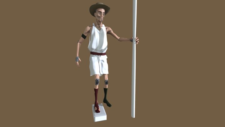 Decrepit old man 3D Model