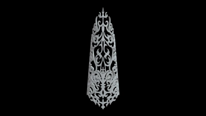 Saukele - Traditional Kazakh Headwear 3D Model