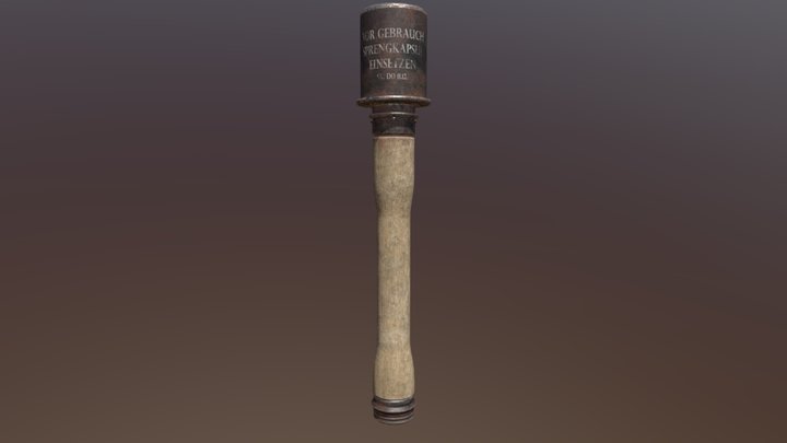 M24 Stick Grenade Improved 3D Model