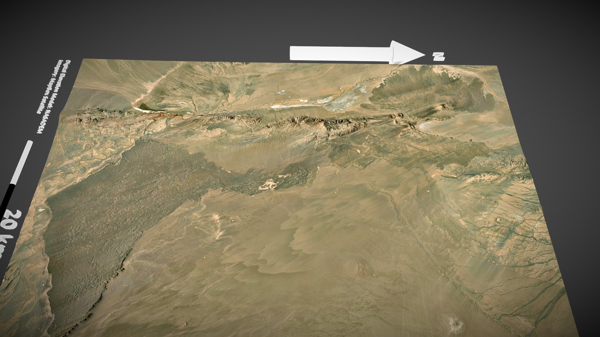 Fault with volcanoes, Iran