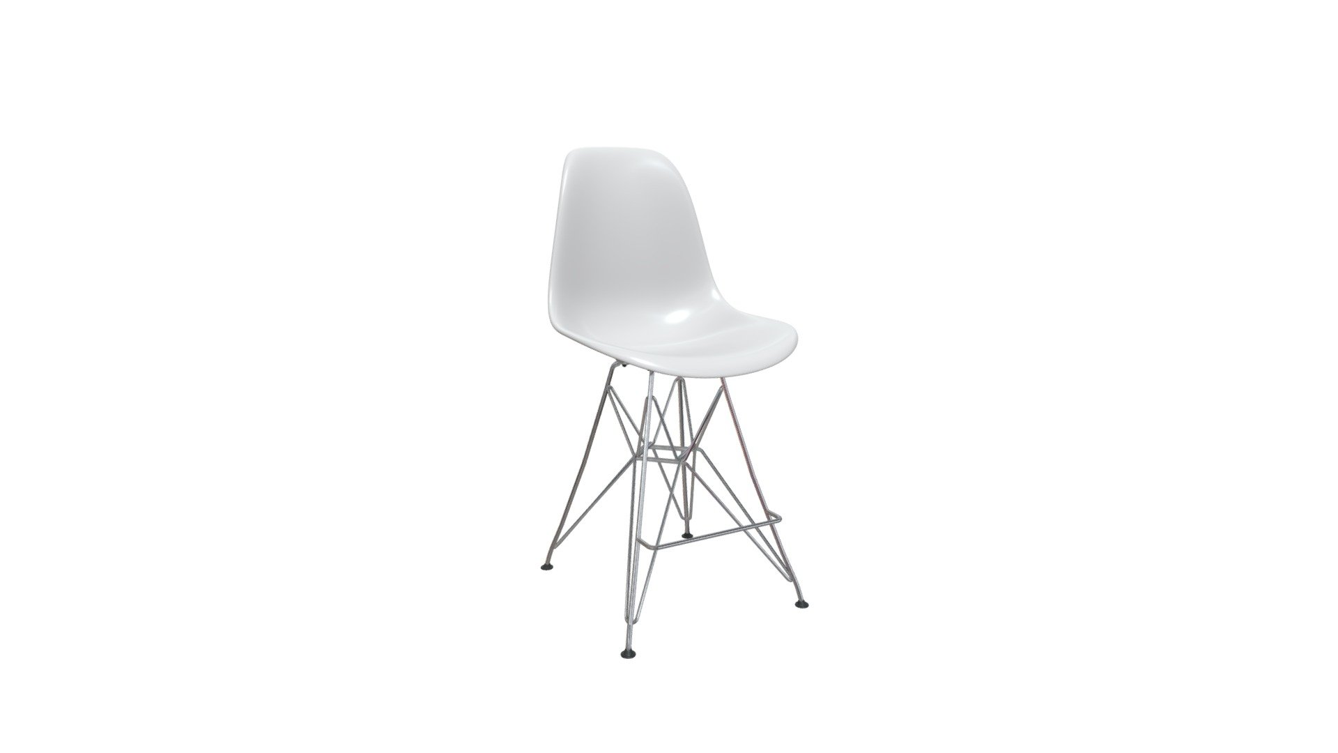 Zip Counter Chair White - 100582