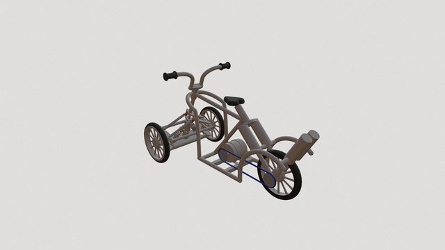 Tilting Three-Wheeled Vehicle 3D Model
