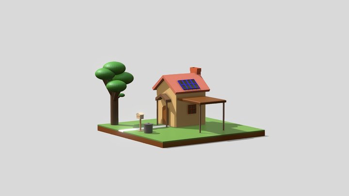 Lowpoly House 3D Model
