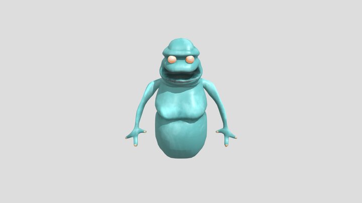 Cartoonish Ghost Character 3D Model