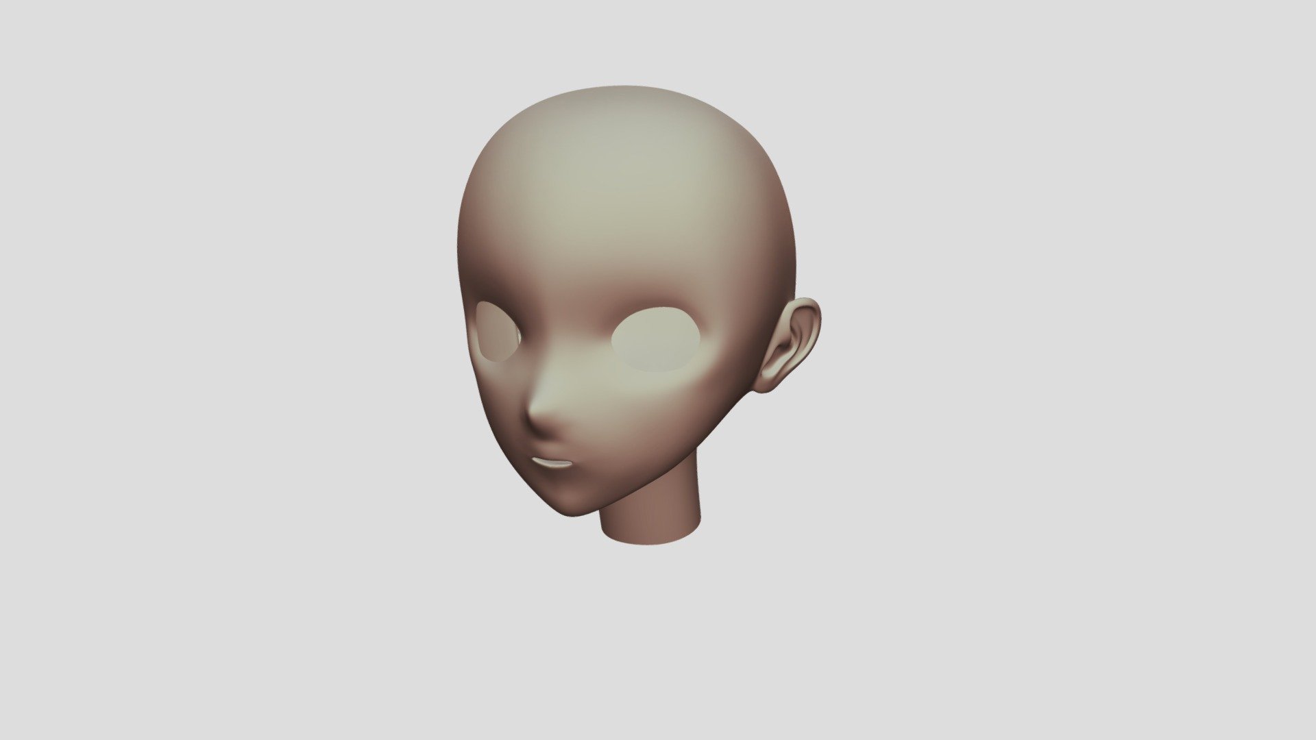 anime head 3D model | CGTrader