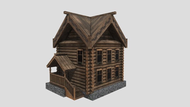 House wooden architecture 3D Model