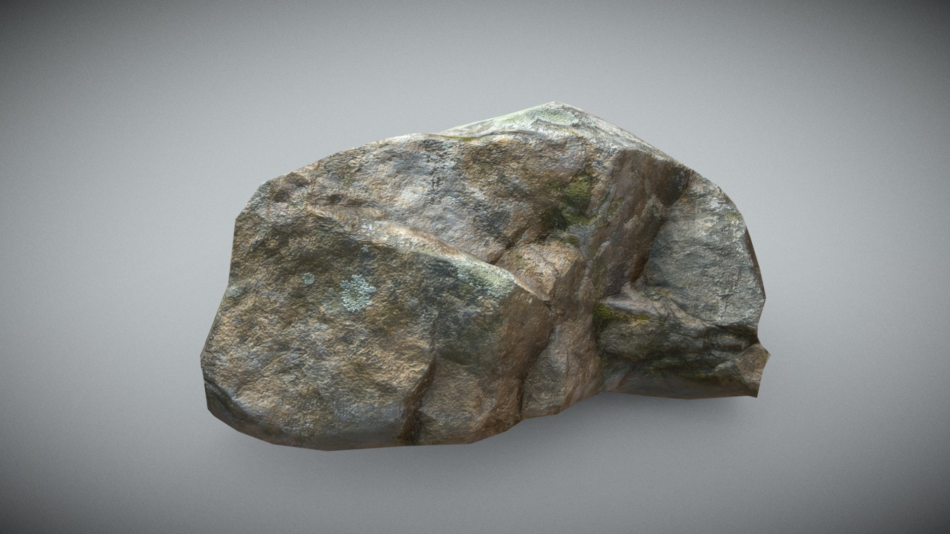 3D model ROCK 002 - This is a 3D model of the ROCK 002. The 3D model is about a rock with a rough surface.
